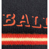 NEW $230 BALLY Dark Blue WOOL & CASHMERE Knit Logo Beanie Cap Unisex HAT