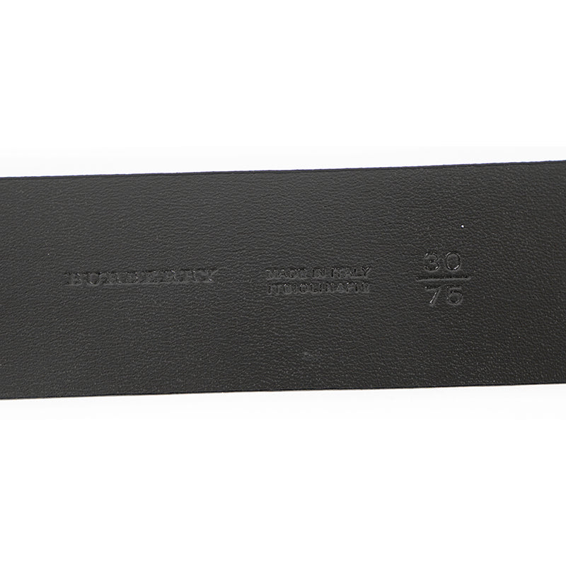 30/75 NEW $550 BURBERRY Gold Grainy Leather Icon LOGO MILITARY/ARMY CLASP BELT