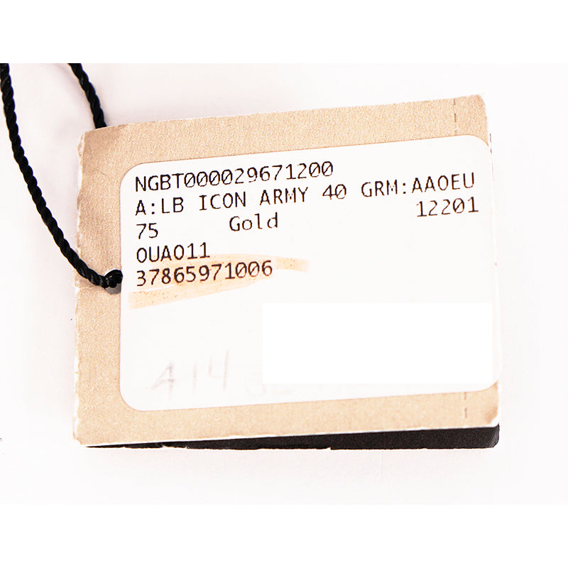 30/75 NEW $550 BURBERRY Gold Grainy Leather Icon LOGO MILITARY/ARMY CLASP BELT