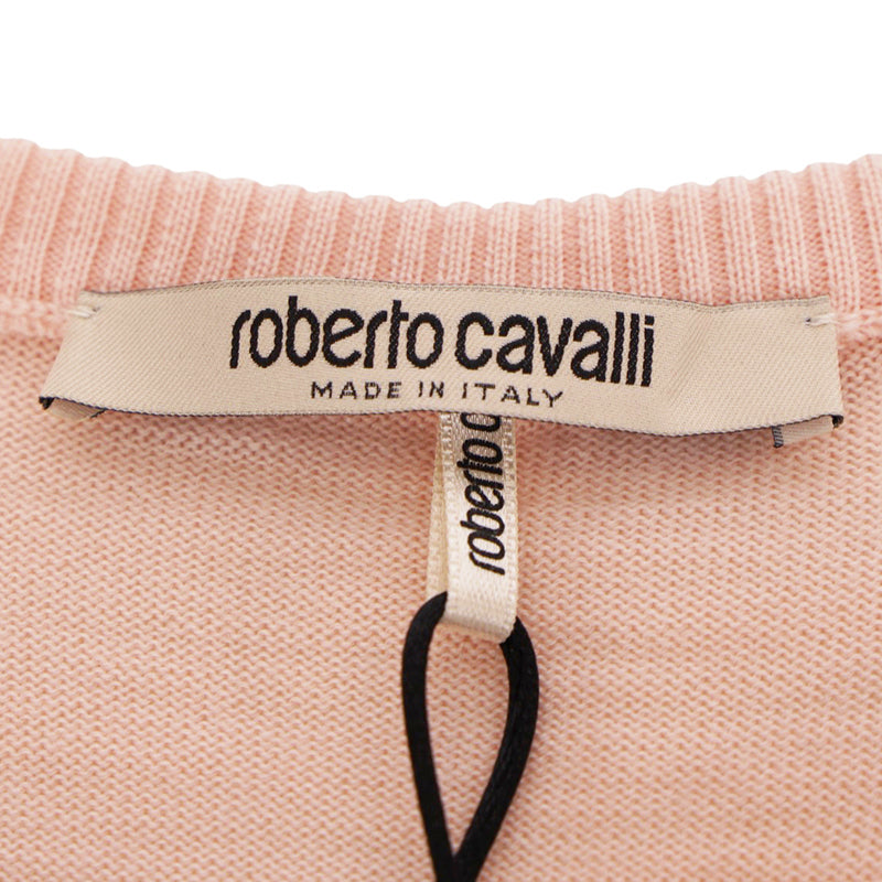 NEW $1,690 ROBERTO CAVALLI 2020 Resort HYBRID ANIMALS Layered Silk Wool CARDIGAN