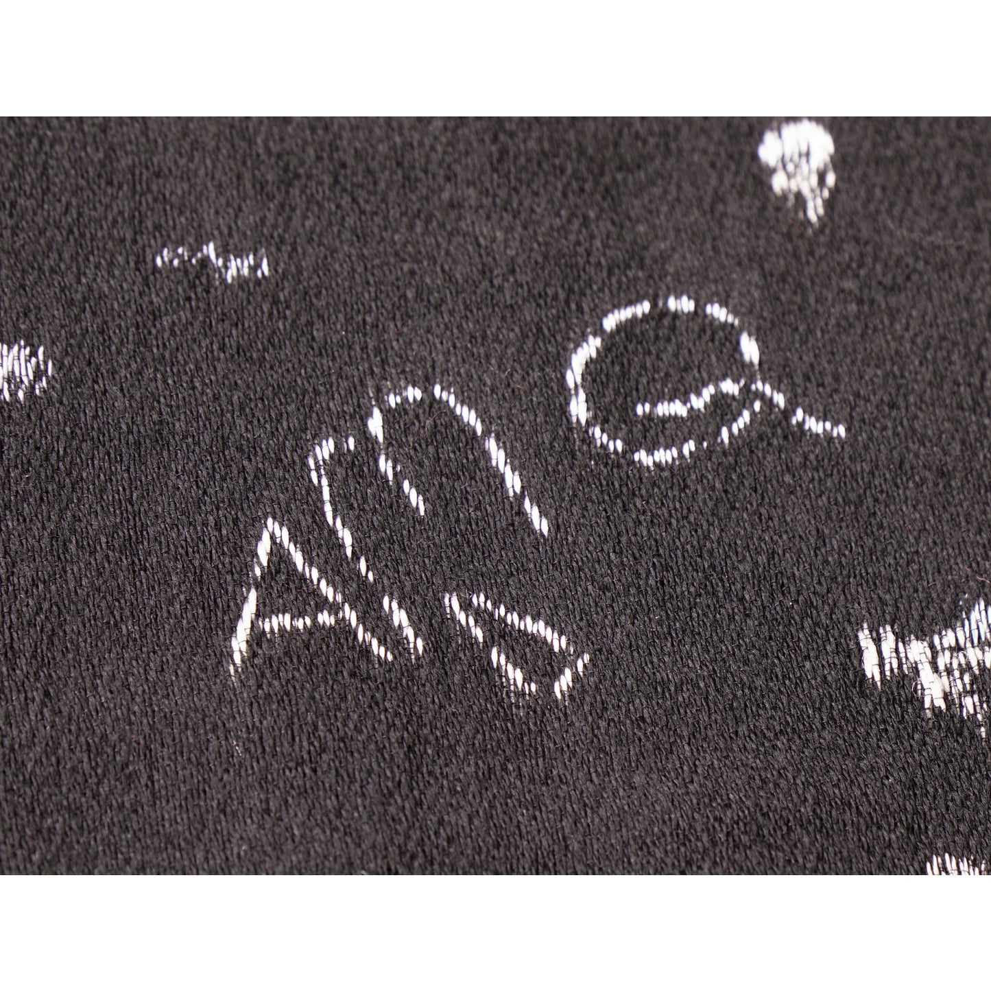 NEW $1,020 ALEXANDER MCQUEEN Black Wool Blend SKELETON GRAFFTI HEART Stole SCARF