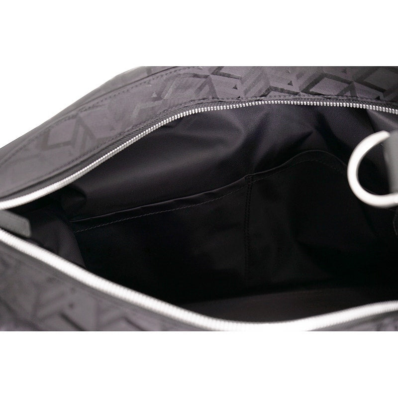 NEW $950 MCM Black CUBIC LOGO Monogram Nylon Sporty Aren X-Large Hobo 2-Way BAG
