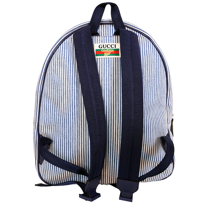 NEW $1500 GUCCI JUNIOR X Oshkosh B'gosh COLLAB Stripe WHITE TIGER Backpack BAG