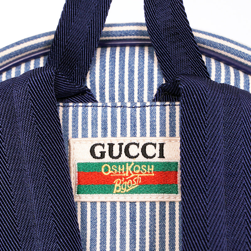 NEW $1500 GUCCI JUNIOR X Oshkosh B'gosh COLLAB Stripe WHITE TIGER Backpack BAG