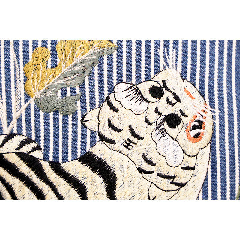 NEW $1500 GUCCI JUNIOR X Oshkosh B'gosh COLLAB Stripe WHITE TIGER Backpack BAG