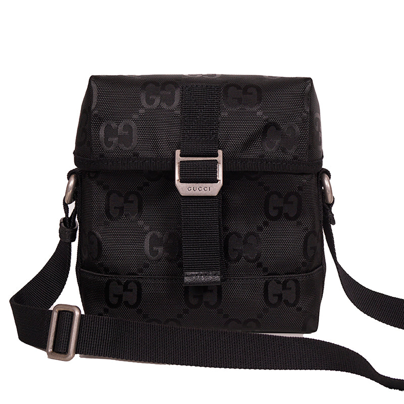 NEW $980 GUCCI Black OFF THE GRID Nylon Monogram Shoulder/Crossbody Small BAG