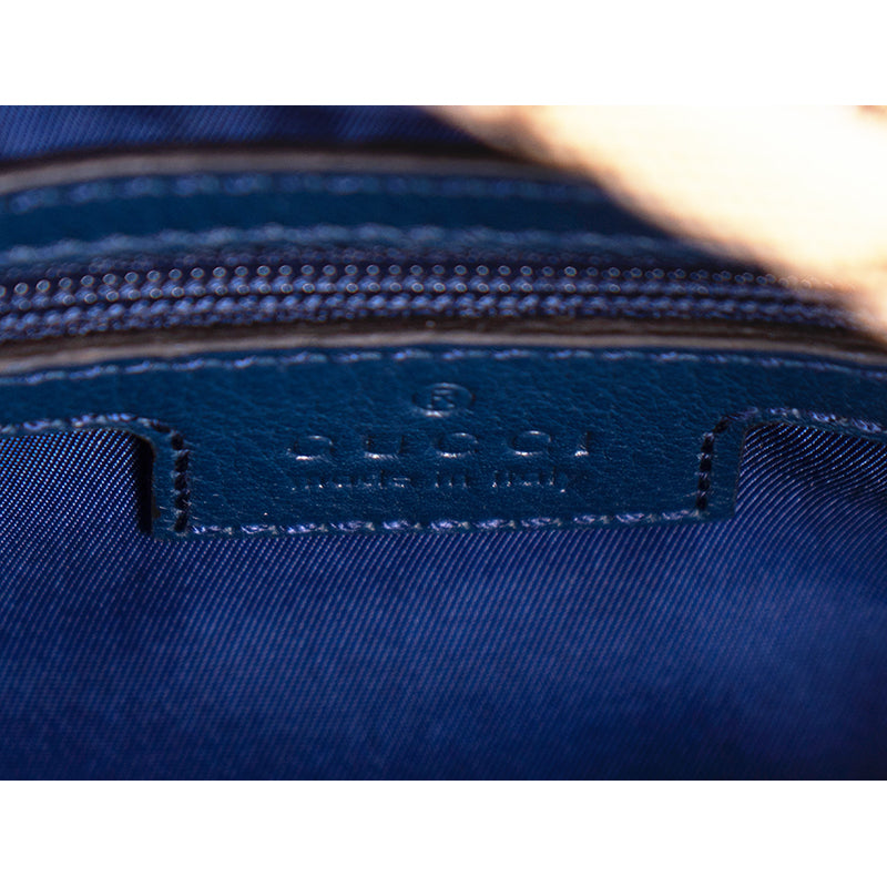 NEW $1890 GUCCI Canvas LUNAR SNAKE BLUE Embroidered GG LOGO Crossbody Camera BAG