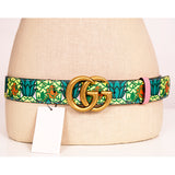 90/36 NEW $595 GUCCI Pineapple Double G Gold MARMONT GG LOGO BUCKLE Unisex Belt