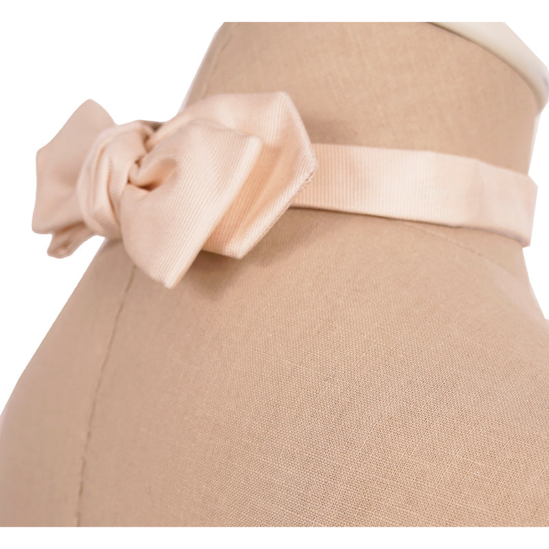 NEW $250 GUCCI VINTAGE Men's Cream PRINCE ULRICH Adjustable FORMAL BOW TIE NWT
