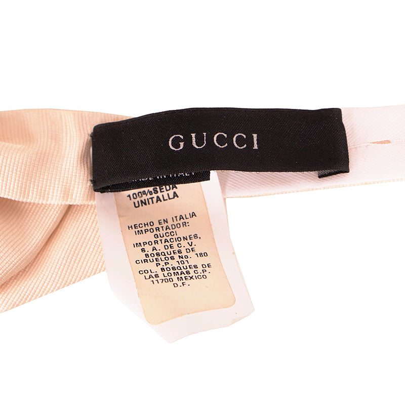 NEW $250 GUCCI VINTAGE Men's Cream PRINCE ULRICH Adjustable FORMAL BOW TIE NWT