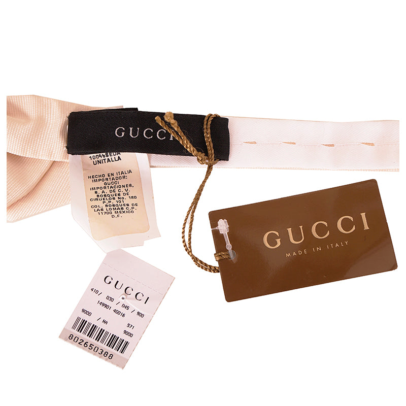 NEW $250 GUCCI VINTAGE Men's Cream PRINCE ULRICH Adjustable FORMAL BOW TIE NWT