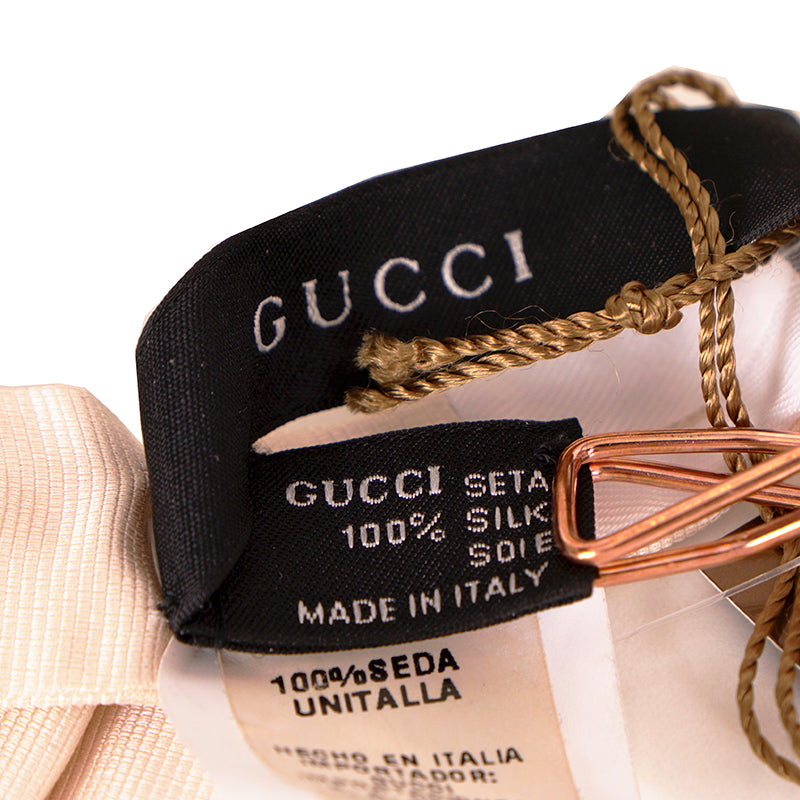 NEW $250 GUCCI VINTAGE Men's Cream PRINCE ULRICH Adjustable FORMAL BOW TIE NWT