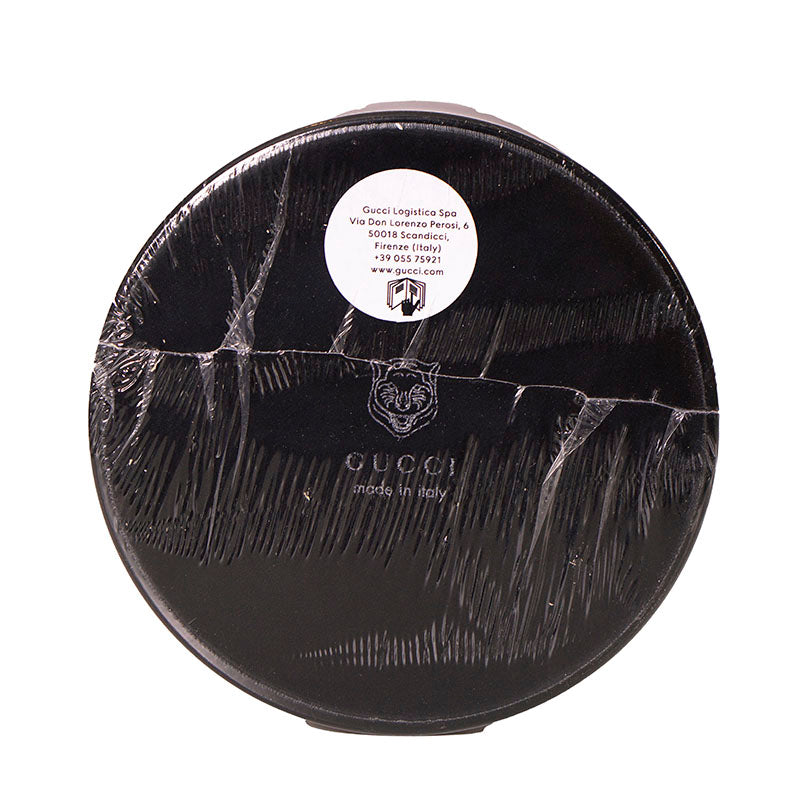 NEW $395 GUCCI Black Metal Container Freesia FLORA FLORAL PRINT Wax CANDLE & LID