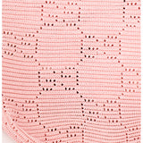 sz M NEW $620 GUCCI Pink Crochet GG LOGO Monogram Cotton Blend Knit BERET HAT