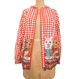 Kids 12 Womans XS NEW $1,350 GUCCI Red LOUIS WAIN CAT BEWARE MOUSE Hoodie JACKET