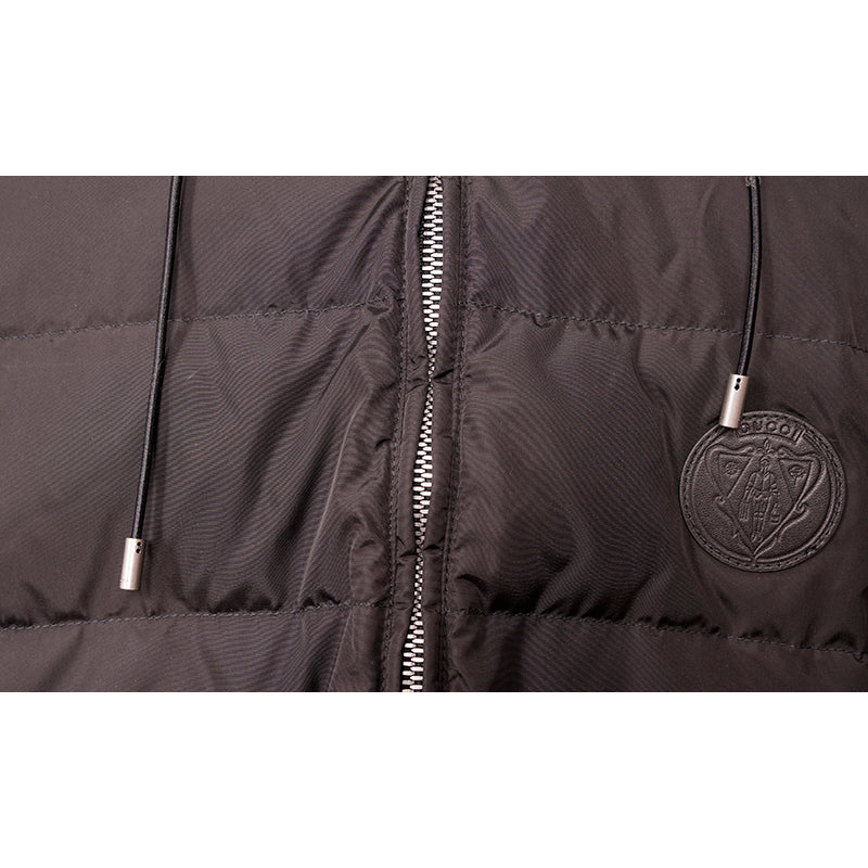 sz 58 NEW $3,400 GUCCI Men's Black Nylon KNIGHT LOGO Down Filled PUFFER JACKET