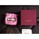 NEW $495 GUCCI Lion Head Aged Gold Tone Brass Pendent NECKLACE NIB BOX & POUCH