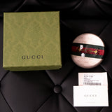 NEW $290 GUCCI Glass Dome Classic Vintage GG & HORSEBIT LOGO Print PAPERWEIGHT
