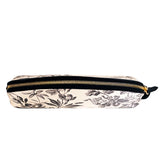 NEW $410 GUCCI Black & Ivory Herbarium FLORA FLORAL Pencil CASE TRAVEL POUCH NIB