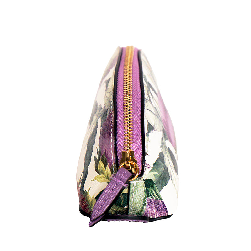 NEW $410 GUCCI Purple Thistle Herbarium FLORA FLORAL Pencil CASE TRAVEL POUCH