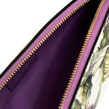 NEW $410 GUCCI Purple Thistle Herbarium FLORA FLORAL Pencil CASE TRAVEL POUCH