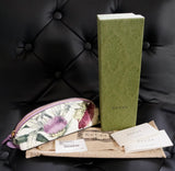 NEW $410 GUCCI Purple Thistle Herbarium FLORA FLORAL Pencil CASE TRAVEL POUCH
