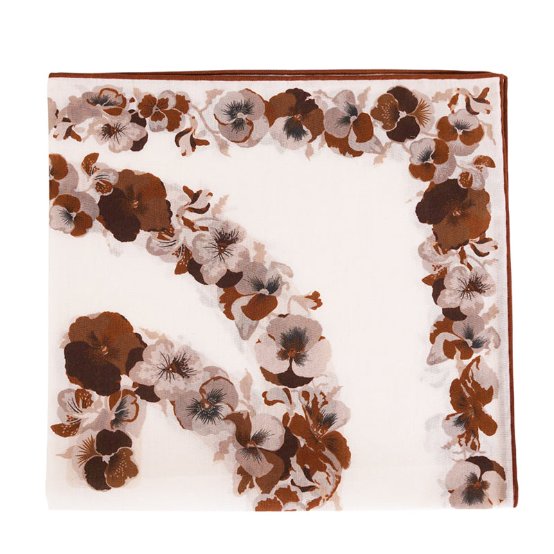 NEW $595 GUCCI Cotton FLORA FLORAL PRINT Handkerchief SET 3 POCKET SQUARE SCARF!