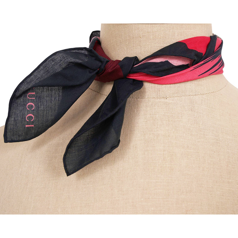 NEW $595 GUCCI Cotton FLORA FLORAL PRINT Handkerchief SET 3 POCKET SQUARE SCARF