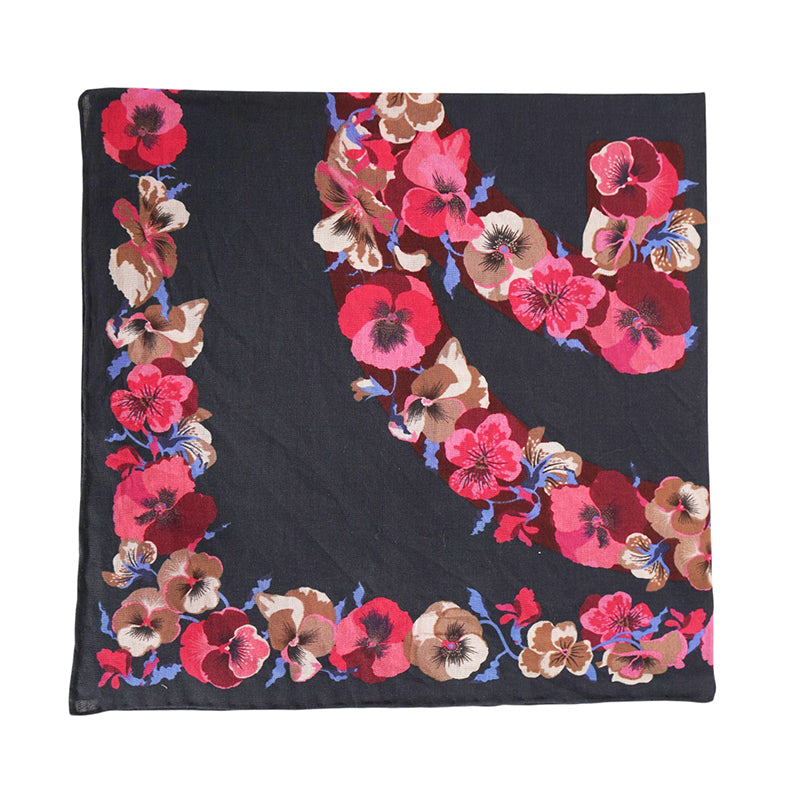 NEW $595 GUCCI Cotton FLORA FLORAL PRINT Handkerchief SET 3 POCKET SQUARE SCARF