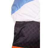 NEW $1,190 GUCCI Lucy Color Block NYLON GG LOGO Cashmere-Filled SPORTY SCARF