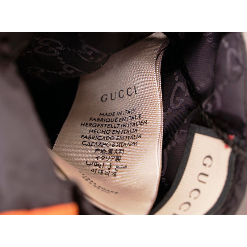 NEW $1,190 GUCCI Lucy Color Block NYLON GG LOGO Cashmere-Filled SPORTY SCARF