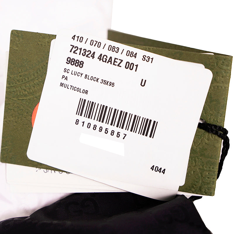NEW $1,190 GUCCI Lucy Color Block NYLON GG LOGO Cashmere-Filled SPORTY SCARF