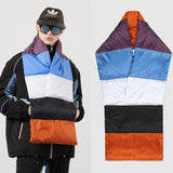 NEW $1,190 GUCCI Lucy Color Block NYLON GG LOGO Cashmere-Filled SPORTY SCARF