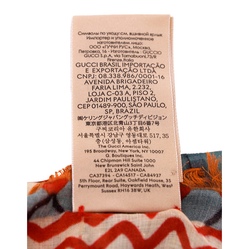 NEW $390 GUCCI Red White GINGHAM Louis Wain CAT READING BOOKS Cartoon Modal SCARF