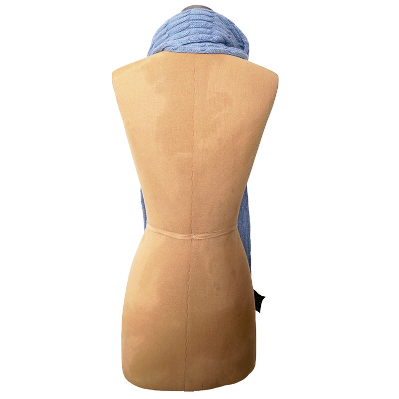 NEW $495 GUCCI Sky Blue Metallic Wool Cashmere Blend CABLE KNIT 87" Long SCARF