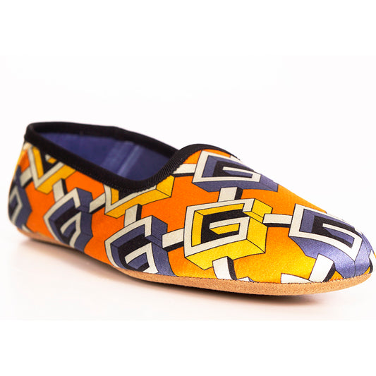 37 NEW $570 GUCCI Satin Voyage Eco GG BALLET FLAT House SLIPPERS w/ TRAVEL BAG