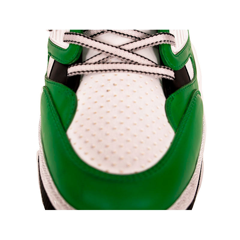 12 NEW $950 GUCCI Mens White Green GG Demetra Basket Distressed Low-Top SNEAKERS