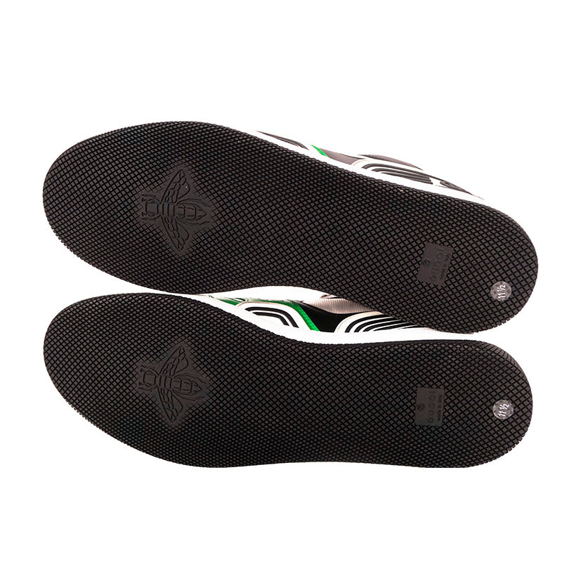 12 NEW $950 GUCCI Mens White Green GG Demetra Basket Distressed Low-Top SNEAKERS