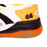 37 NEW $890 GUCCI Woman's White Yellow ULTRAPACE R Trainer GG Logo SNEAKERS NIB
