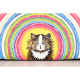 NEW GUCCI JUNIOR Coated Canvas LOUIS WAIN CAT KITTEN RAINBOW Open Tote BAG NWT