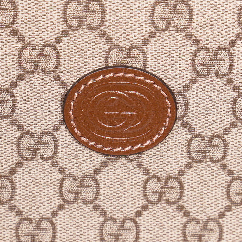 NEW $3980 GUCCI Brown GG Coated Canvas Leather Trim GARMENT BAG HANGER LOCK KEY