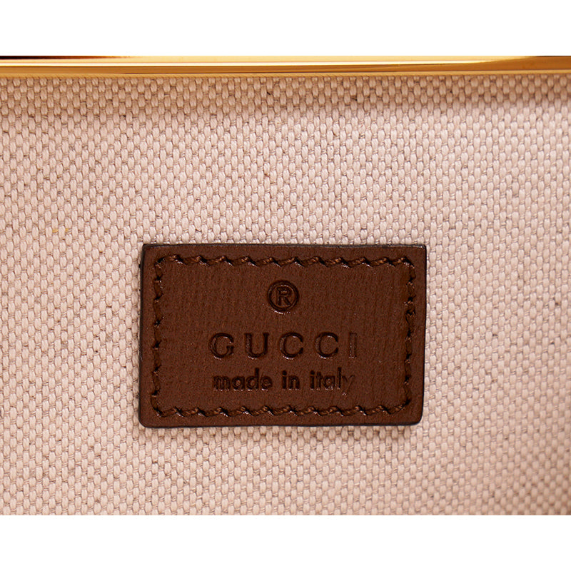 NEW $3980 GUCCI Brown GG Coated Canvas Leather Trim GARMENT BAG HANGER LOCK KEY