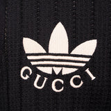 sz S NEW $450 GUCCI x ADIDAS Black Knit LOGO Swimming Hood Style Balaclava HAT