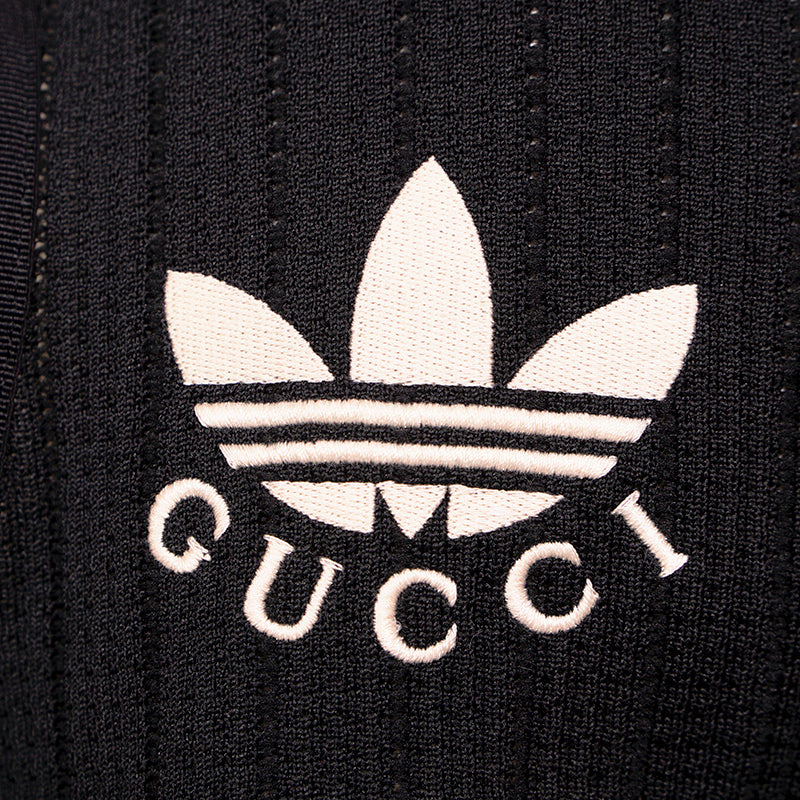 sz S NEW $450 GUCCI x ADIDAS Black Knit LOGO Swimming Hood Style Balaclava HAT