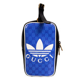 NEW $2025 GUCCI x ADIDAS Blue GG Supreme Crystal Coated Canvas Top Handle BAG