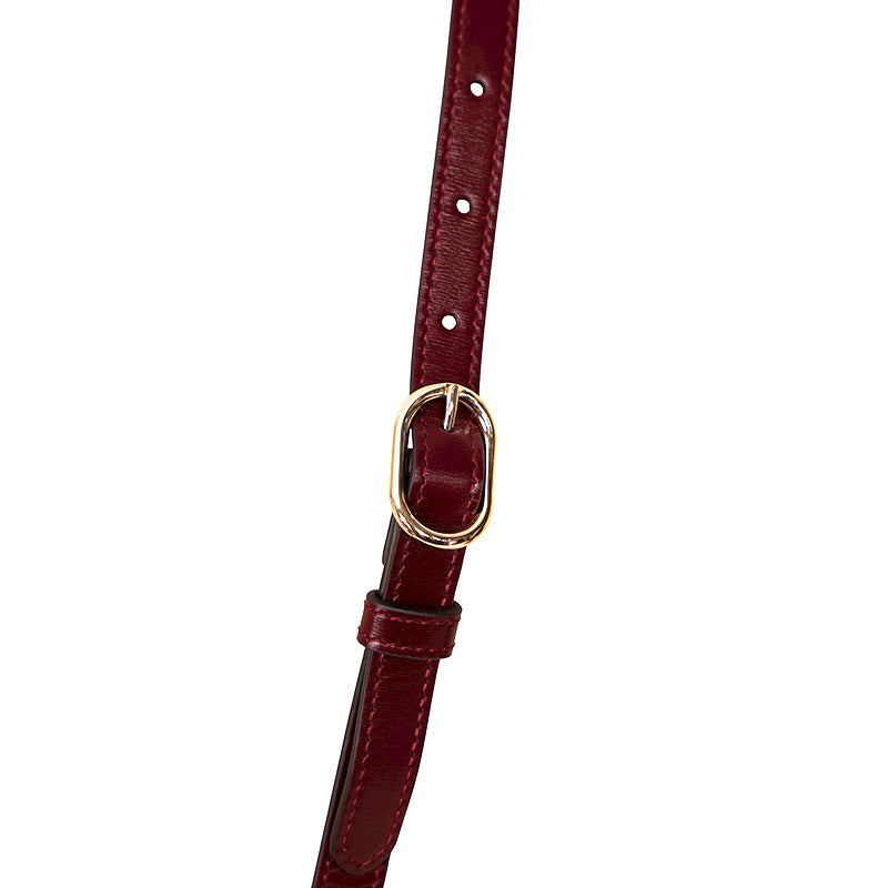 NEW $1,980 GUCCI Dark Red Rosso Ancora Coated Canvas GG SHADOW Mini BUCKET BAG