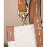 NEW $1800 GUCCI Ivory Canvas GG LEATHER Interlocking LOGO 2 WAY TOTE BAG 727735