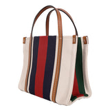 NEW $1800 GUCCI Ivory Canvas GG LEATHER Interlocking LOGO 2 WAY TOTE BAG 727735