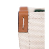 NEW $1800 GUCCI Ivory Canvas GG LEATHER Interlocking LOGO 2 WAY TOTE BAG 727735