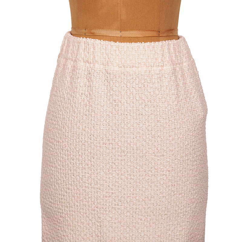 36 NEW $1500 GUCCI RUNWAY Ivory MODERN FUTURE Cotton Tweed Pencil LOGO WEB SKIRT